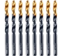 Сверло по металлу HSS Tin Golden Tip 9мм Denzel